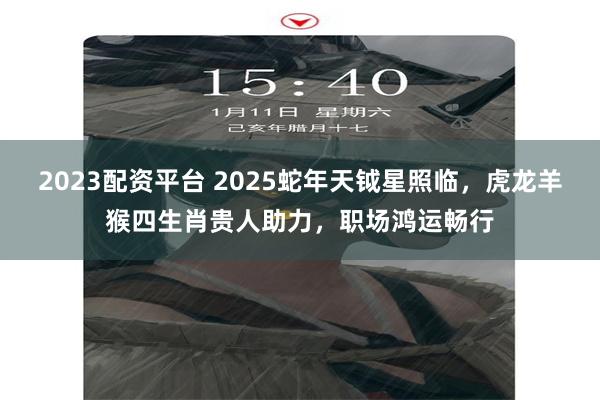 2023配资平台 2025蛇年天钺星照临，虎龙羊猴四生肖贵人助力，职场鸿运畅行